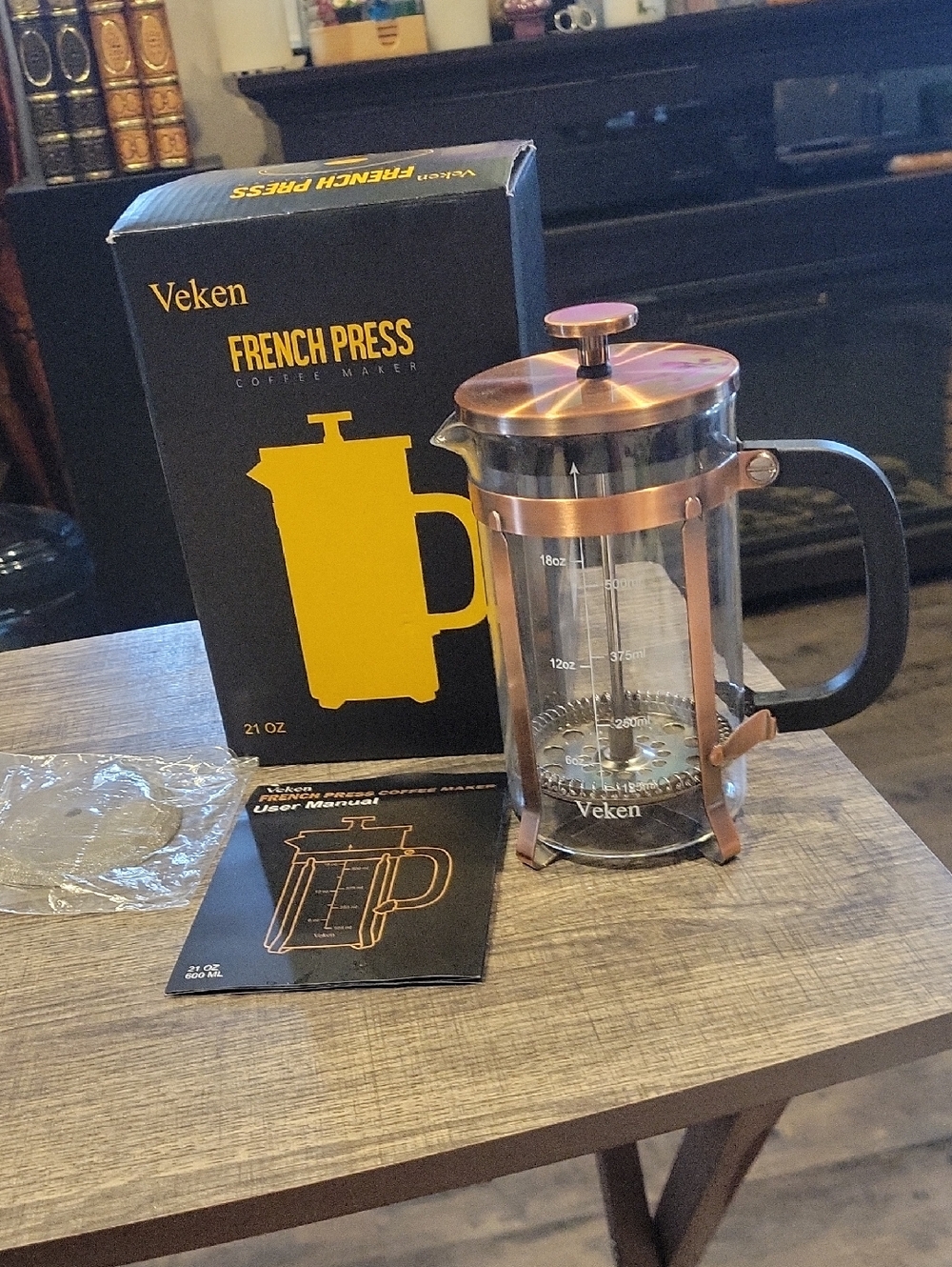 French Press/ Copper/ Borasilica Glass/Stainless,New In Box